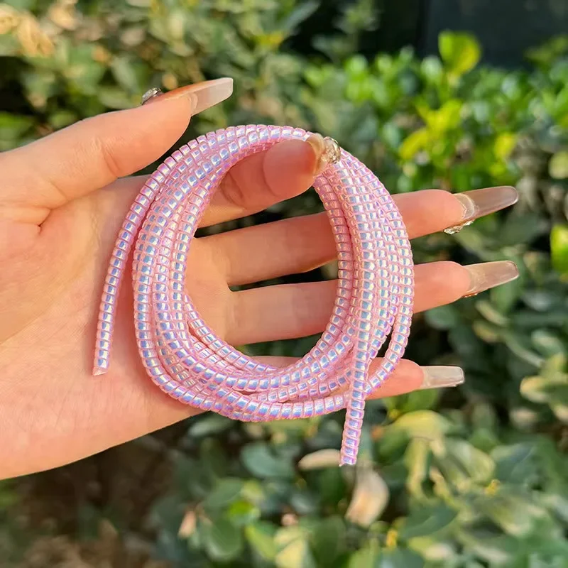 Spring Roll Wrapper - ที่พันสายชาร์จโทรศัพท์มือถือ iPhone/Samsung/Huawei/Xiaomi แบบเกลียวหลากสี ความยาว 1.6 เมตร