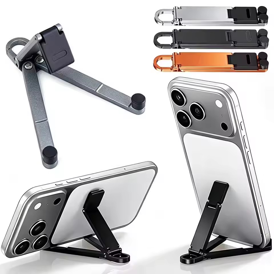 Taco Stand Holder - ขาตั้งโทรศัพท์แบบพับได้พร้อมพวงกุญแจ ปรับมุมได้หลายระดับ น้ำหนักเบา สำหรับ iPhone Samsung