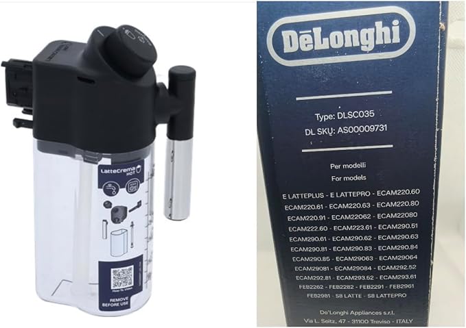 Delonghi Espresso Magnifica - เดอลองกี้ ภาชนะใส่นมสำหรับเครื่องชงกาแฟ รุ่น Magnifica Evo ECAM290