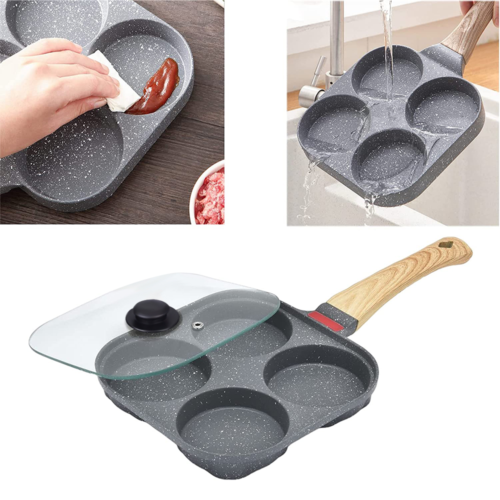 กระทะทอดไข่ 4 ช่องแบบไม่ติดกระ - Egg Waffle Pan บทวิจารณ์และราคา