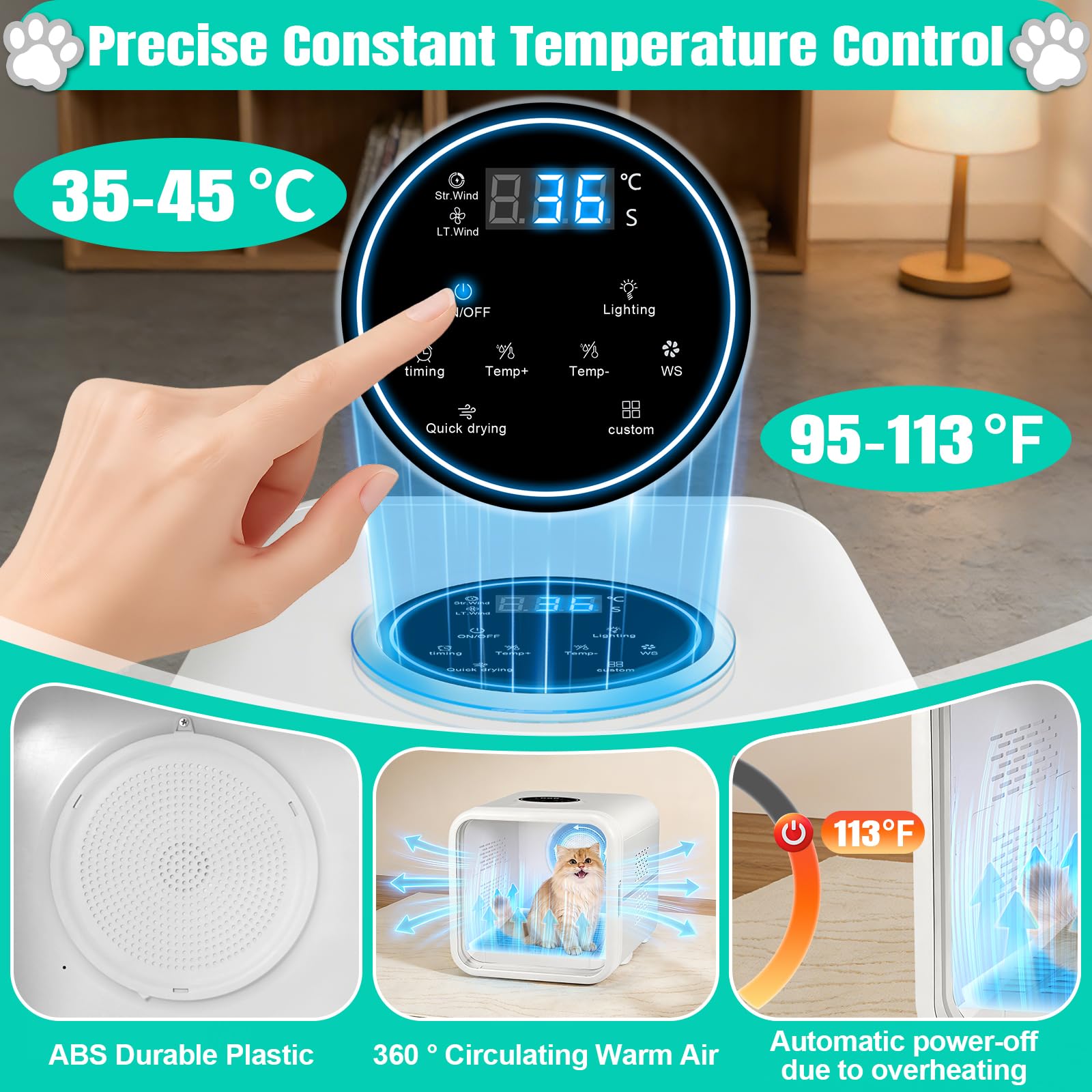 กล่องเป่าผมสัตว์เลี้ยงอัตโนมัต - Hot Dog Press บทวิจารณ์และราคา