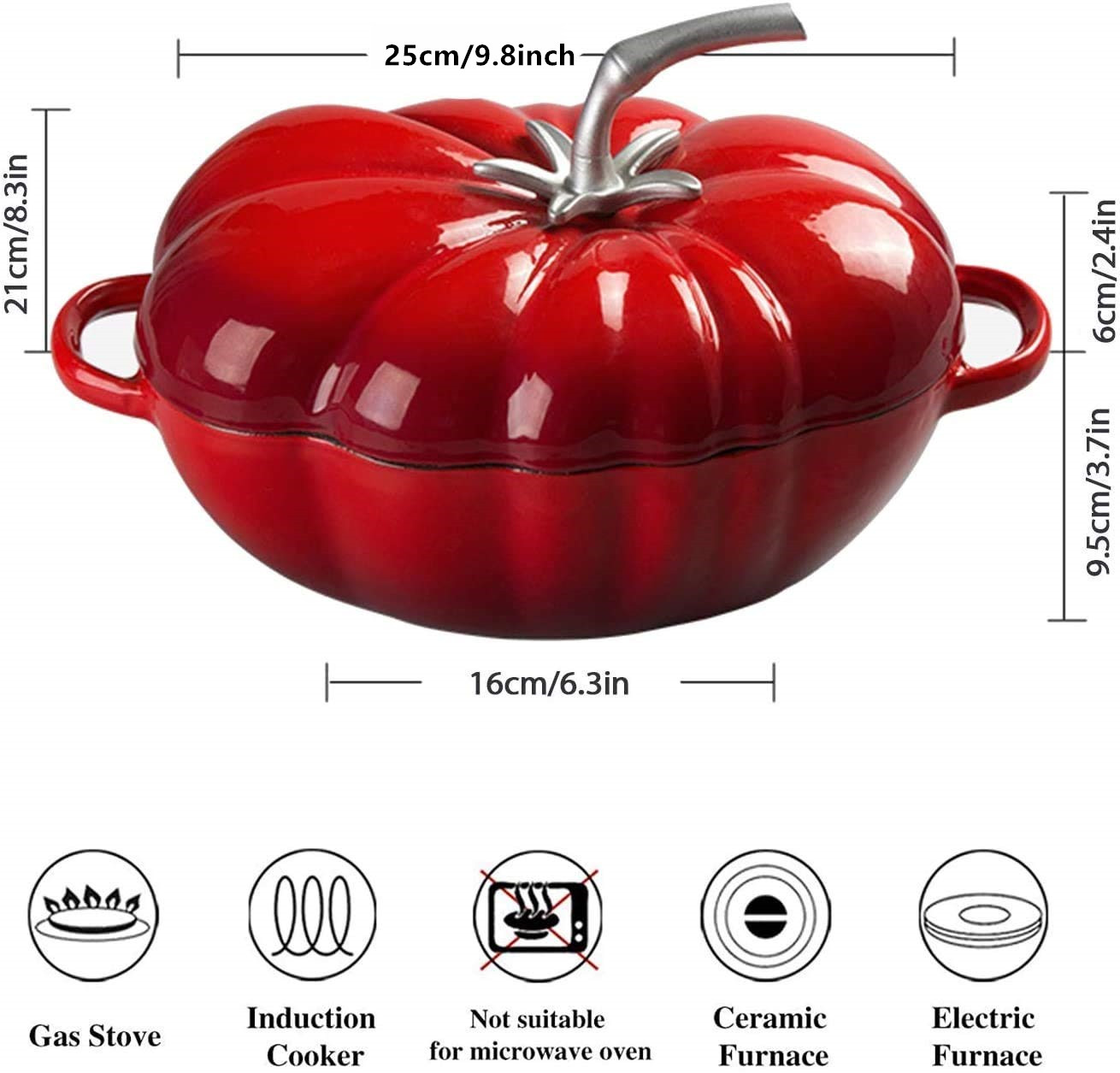 25 ซม.มะเขือเทศเคลือบเหล็กหล่อ - Cast Iron Corn บทวิจารณ์และราคา